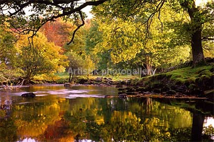 R Llugwy autumn reflections 85-19-2 - Sceniks.com - Snowdonia landscape photographs by Dave O'Shea