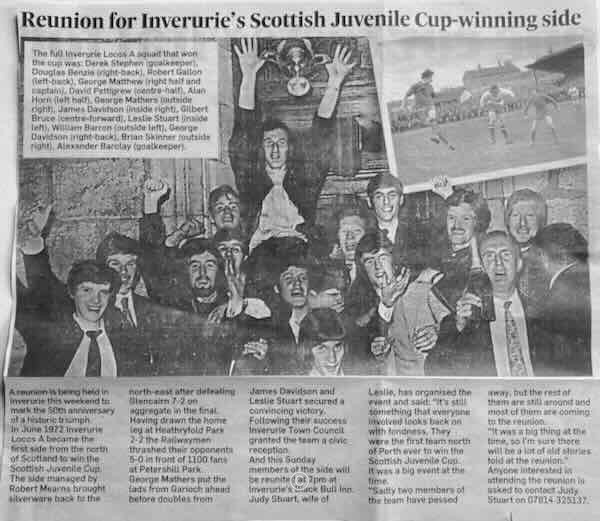  - 2003 Centenary Image for Inverurie Loco Works F.C. 1903-2003 and Locos 'A' Cup win.