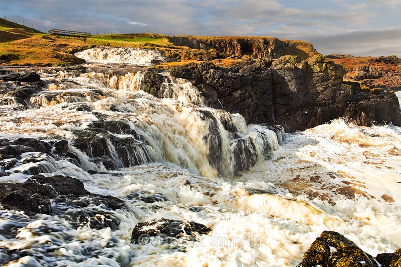 Coastal Waterfall At Dunseverick
