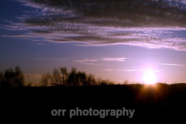 April sun setting - Landscapes