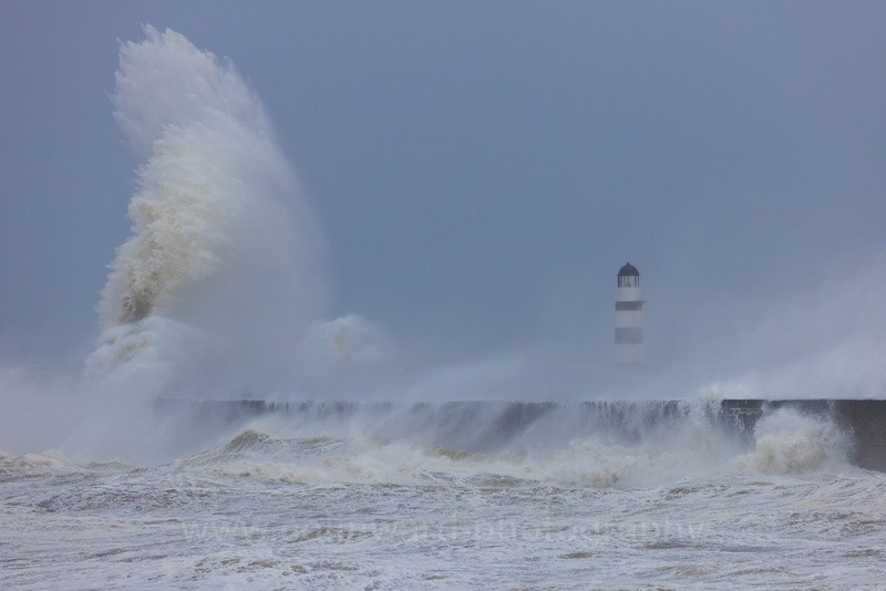 Storm at Seaham.  ref2803 - Tyne and Wear