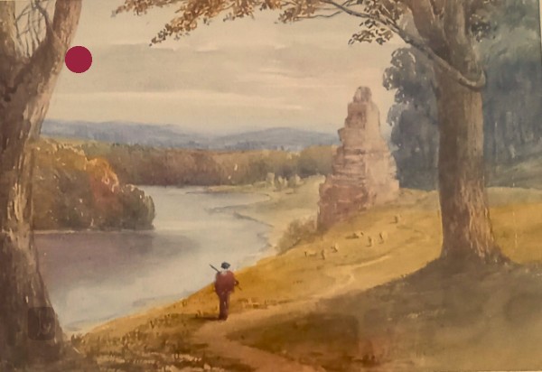 River Teviot from Roxburgfh Castle SOLD 600 - Scottish Landscapes