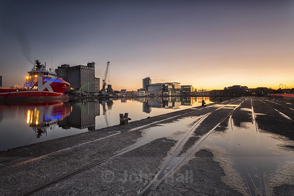 Sunset After Rain, Penrose Quay Docks, Cork City, Ireland.