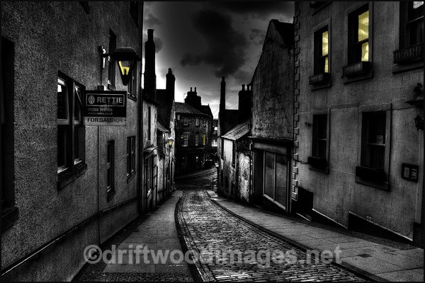 Berwick West Street lower 3 bw lights HDR reduced - High Dynamic Range pictures