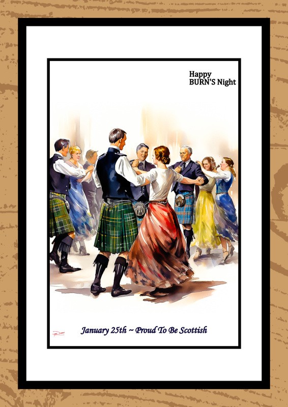 Burn's Night Watercolour Paintings - Heritage & Hearth by Artist Paul Duddell