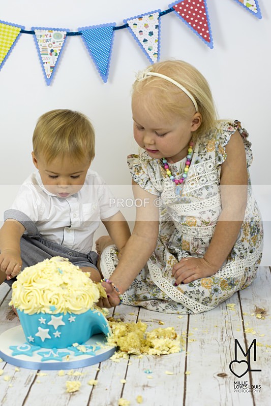 Charlies 1st Birthday Cake Smash Millie Loves Louis Photography  52 - Cake Smash Celebrations