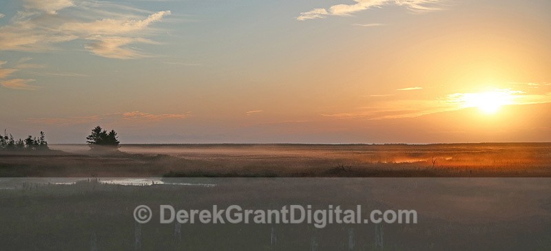 Fundy Salt Marsh St. Martins New Brunswick Canada - Sunset/Moonrise