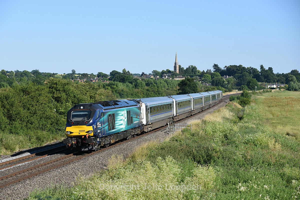 JL - 26.6.18 68008 1K45 London Marylebone - Kidderminster Kings Sutton - Chiltern Routes (north to south)