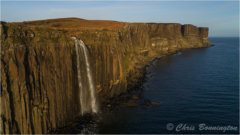 Kilt Rock Waterfall - Aerial