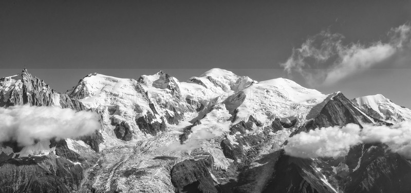 Mont Blanc 4810m #2, view from Le Brevent 2525m - Landscape & Seascape