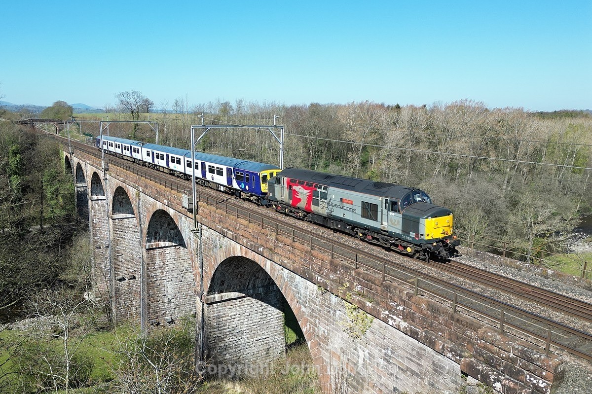 JL - 8.4.25 37884 5Q37 Kilmarknock - Allerton, Lowther Viaduct - Latest shots