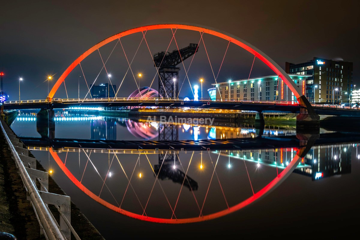 Clydeport Crane framed in the Squinty Bridge - My Glasgow