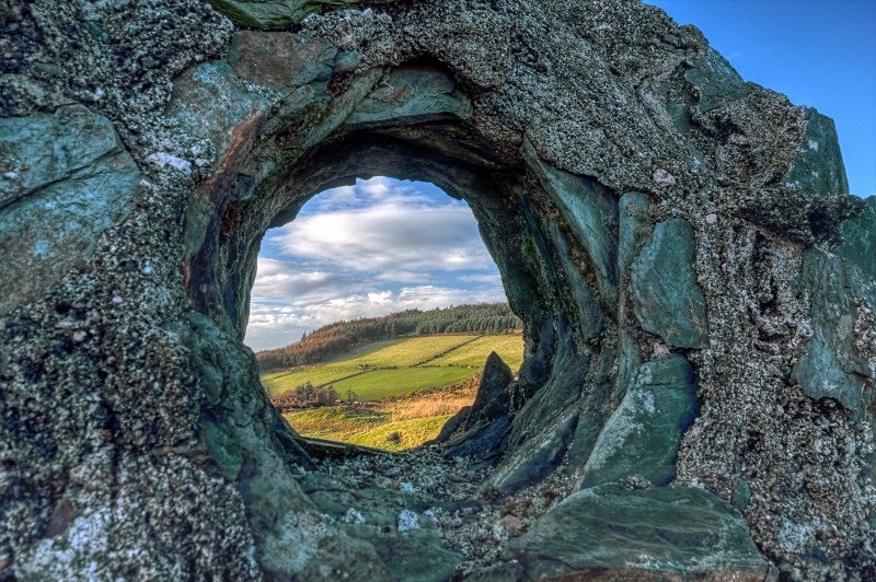 Through a fallen chimney - Life on Man