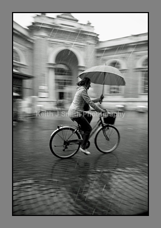 Girl cycling YR6M2693 BW - Black & White.