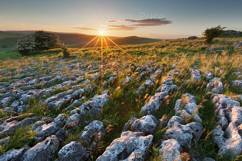 Peak District Limestone Pavement | Peak District Sunset