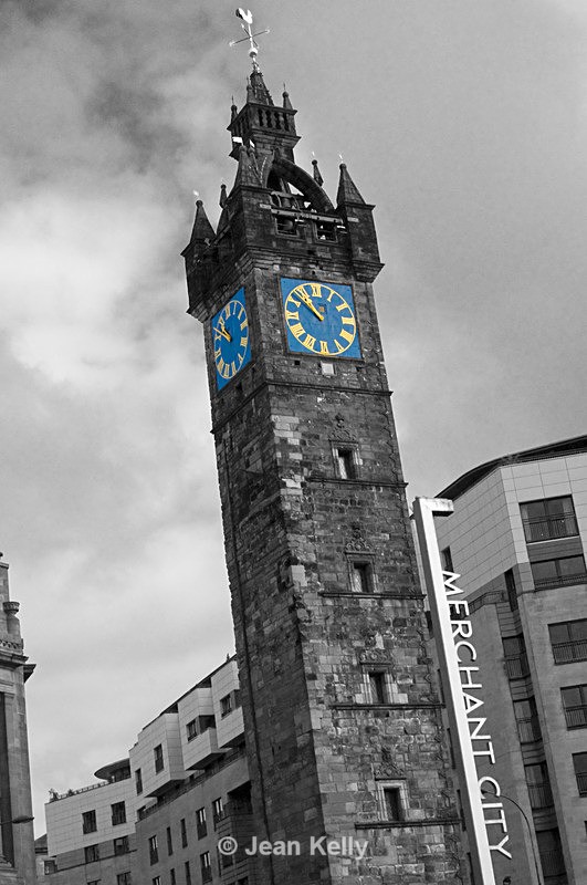 Tolbooth Steeple, Glasgow - 4288 bwcs - Black and white