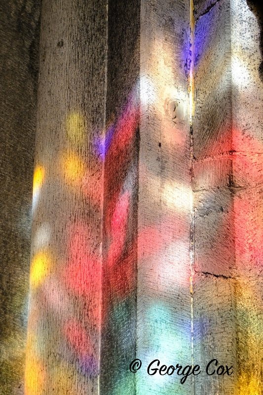 Stained Glass Reflection - Chur Cathedral