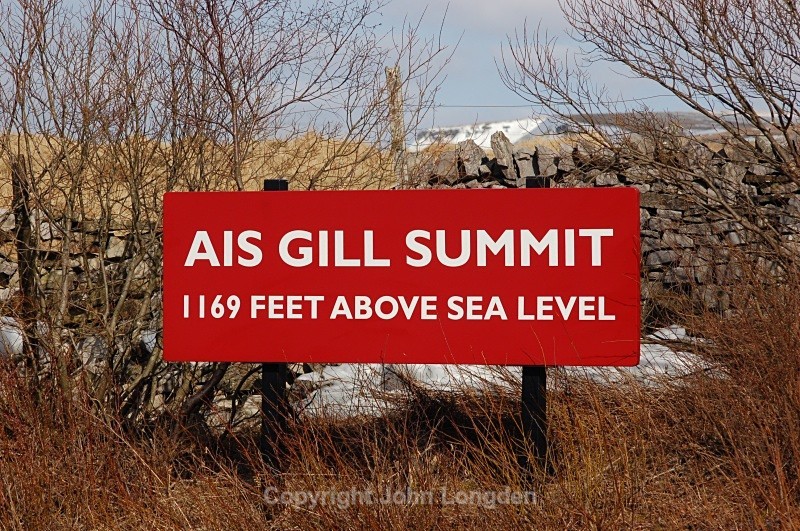 The summit board. - Ais Gill - Summit