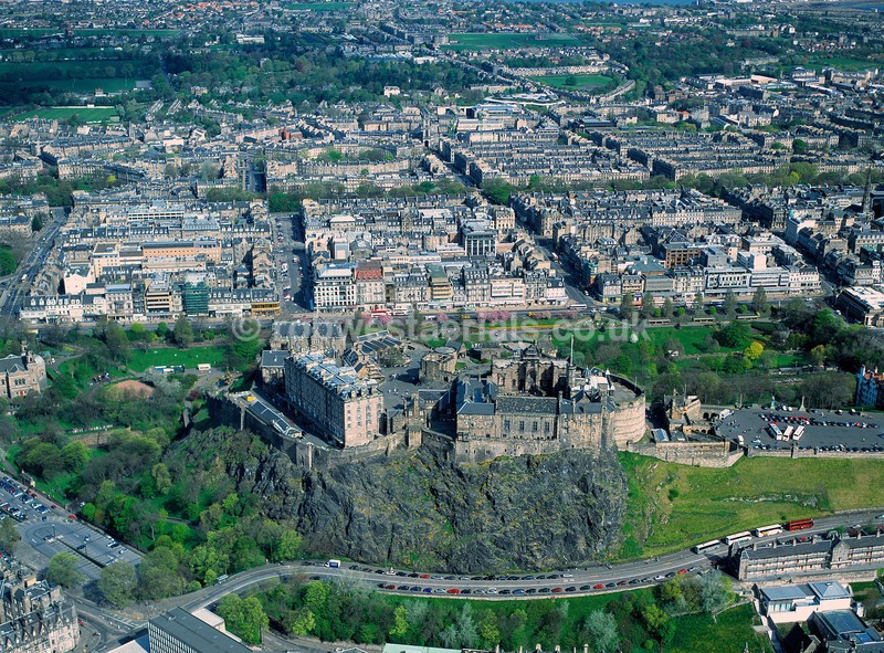 aerial pictures of Scottish cities towns monuments tourist attractions Royal castles capital of Scotland