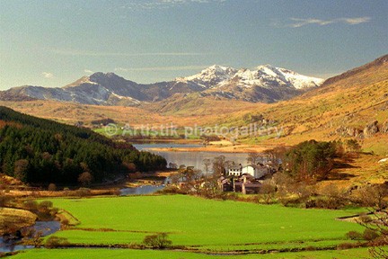 Snowdon pinnacles spring snow P89-10-3 - Sceniks.com - Snowdonia landscape photographs by Dave O'Shea