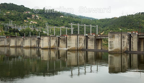Hydro power next to lock - Portugal and a hint of Spain
