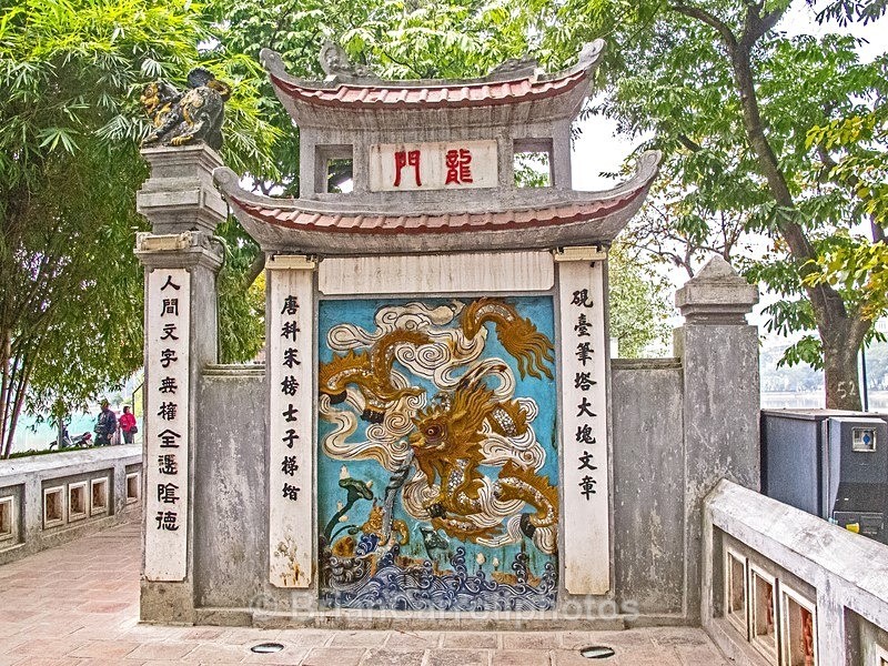 IMG_5025 Entrance to Huc Bridge, Hanoi, Vietnam - Vietnam