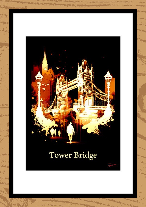 Tower Bridge Ink Paintings by Artist Paul Duddell