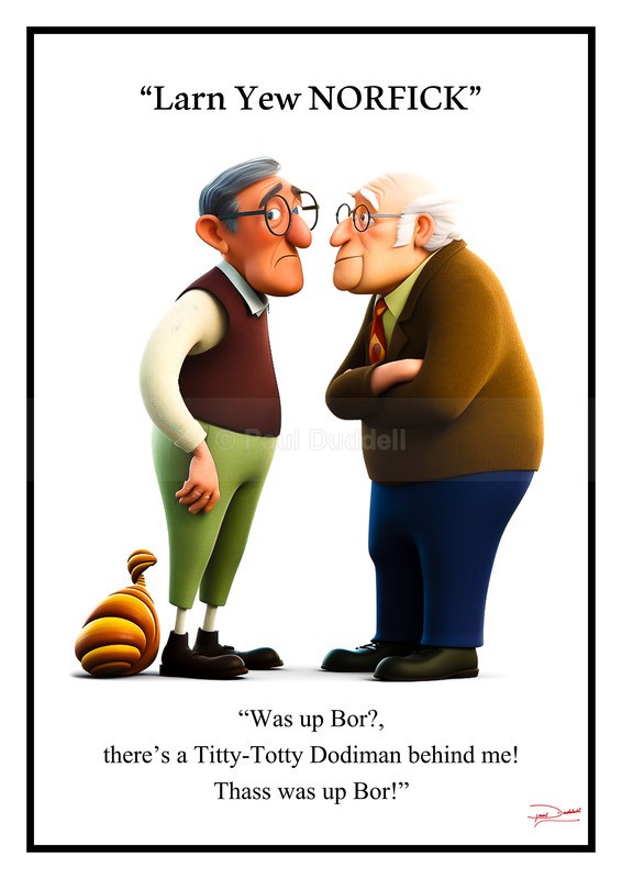 Norfolk Dialect Sayings Paintings by Paul Duddell, Whispers & Strokes - Artist, Painter, and Photographer