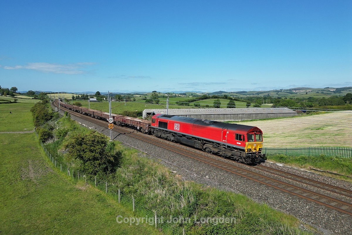 JL - 6.6.23 66009 6K27 Carlisle - Crewe, Rowell - West Coast Main Line (north to south)