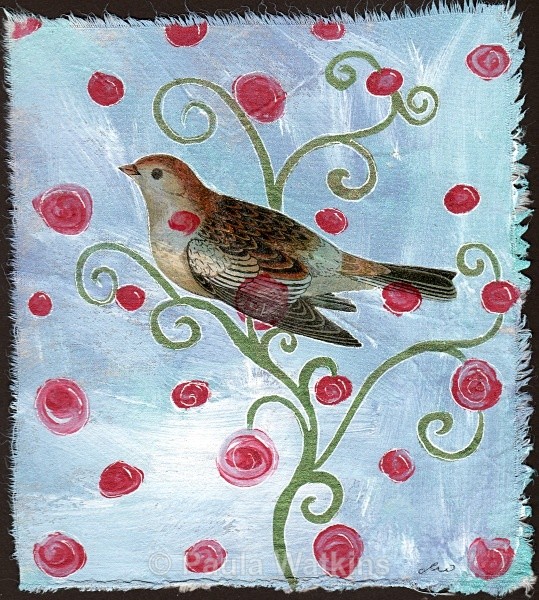 Fabric Bird Collage 2 - Recent artwork