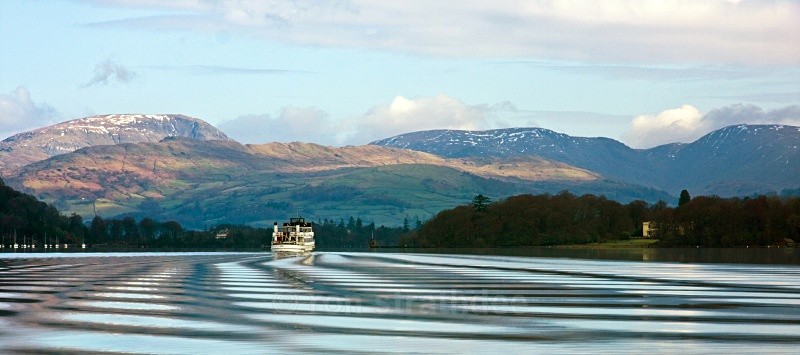 Ferry wake on Lake Windermere - Outside the Isle of Man