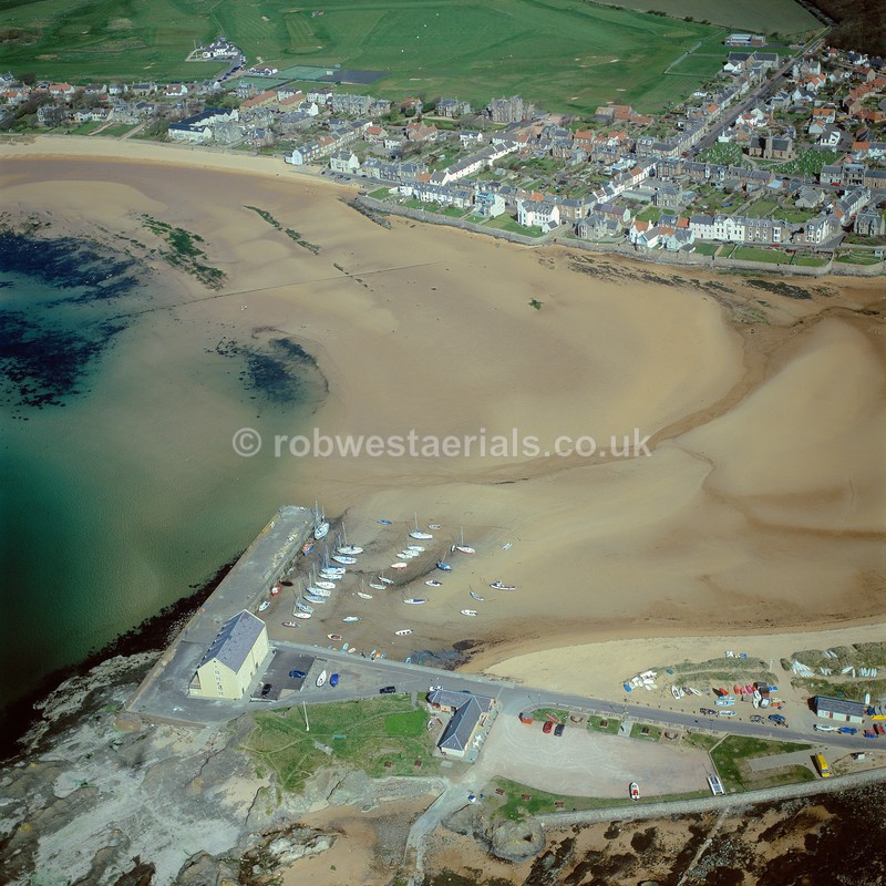 aerial pictures of Scottish east coast coastline coastal towns villages harbour tourist attractions of Scotland beaches