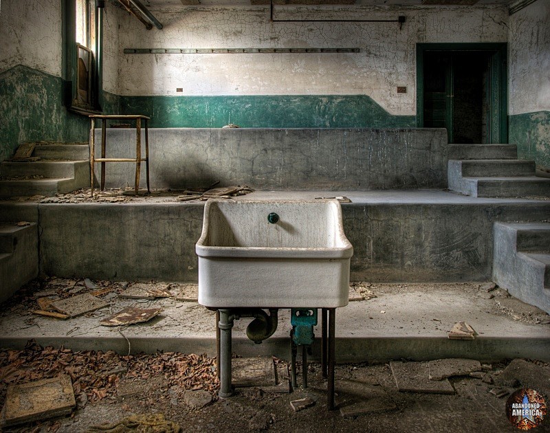 Ellis Island Immigrant Hospital | Autopsy Theater Sink - Ellis Island Immigrant Hospital