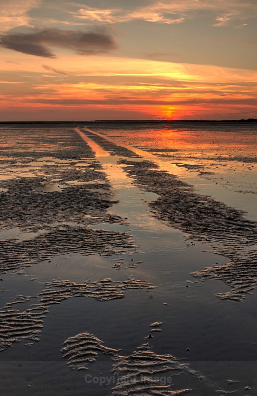 Evening Glow - Duddon Estuary - Distant Hills