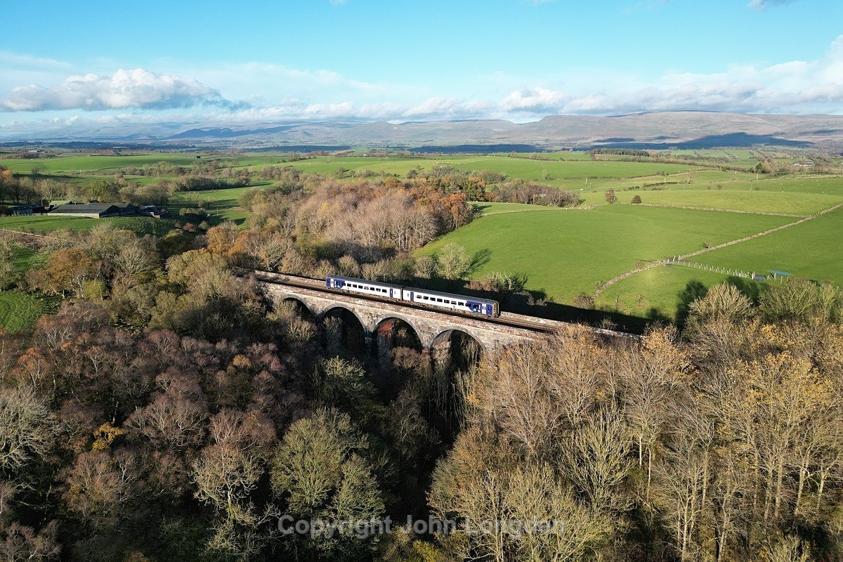 JL - 11.11.23 158xxx 13:36 Carlisle - Leeds, Griseburn Viaduct - Griseburn