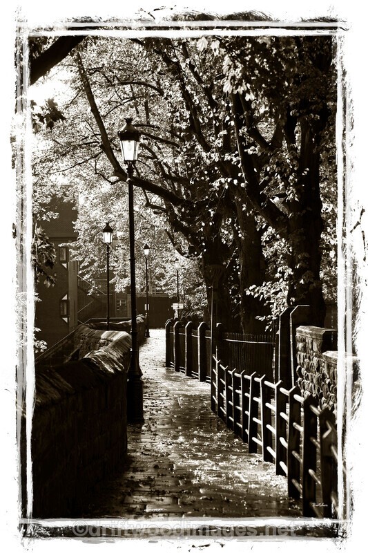 Chester City Walls by Cathedral sepia Butcher - Chester City