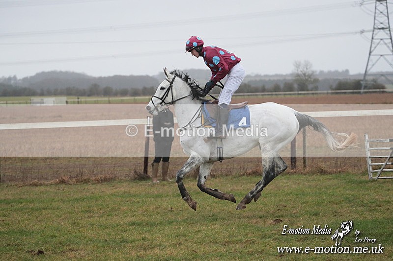PtP 260125 520 - Cocklebarrow Point-to-Point racing with the Heythrop Hunt 26/01/25