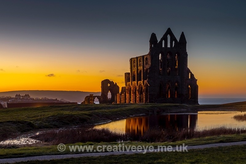 No.0041. Whitby Abbey sunset - Landscape