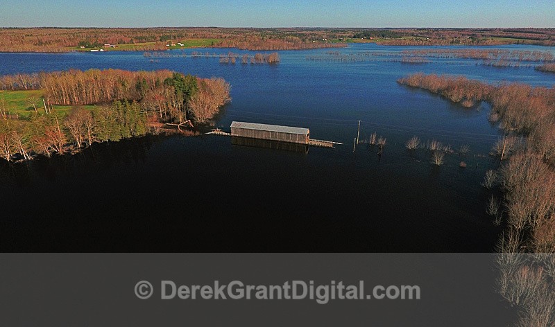 Covered Bridge Spring Flood 2018 New Brunswick Canada - Extreme Weather