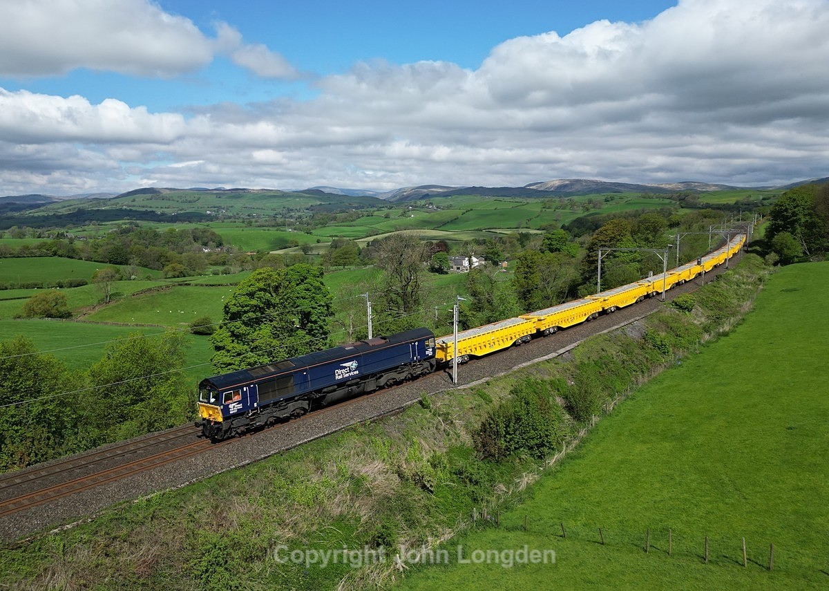 JL - 12.5.23 66427 6K06 Shap - Crewe, Benson Hall - West Coast Main Line (north to south)
