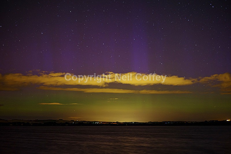 Aurora Borealis from Loch Leven, Fife - Landscape format