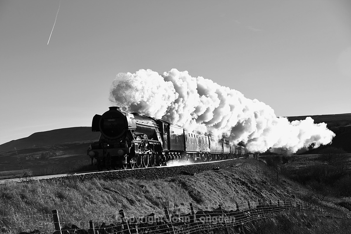 JL - 18.12.21 LNER A3 60103 1Z72 Liverpool Lime St - Carlisle, Lunds - Lunds - Northbound
