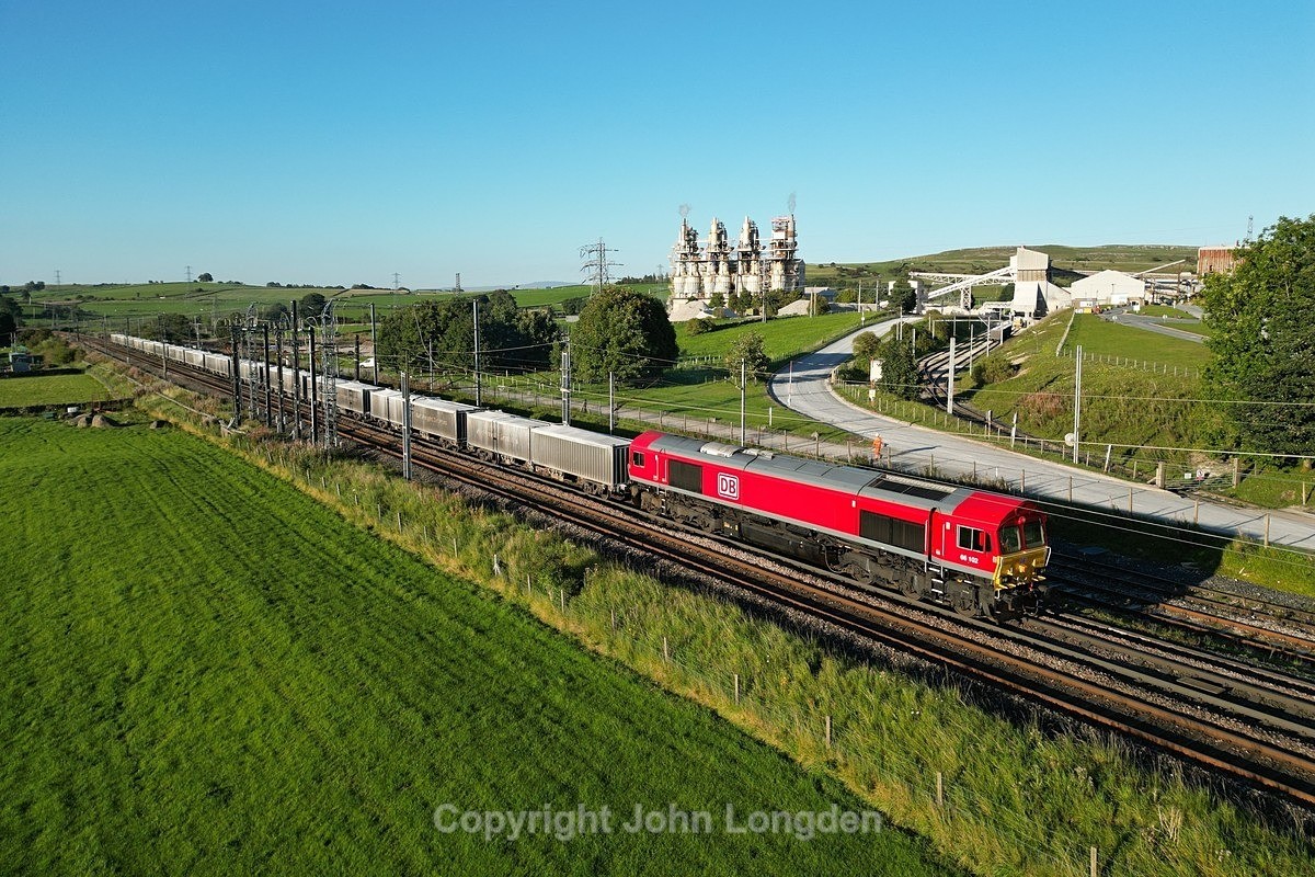 JL - 5.9.23 66102 6V71 Hardendale - Margam Hardendale Quarry - West Coast Main Line (north to south)