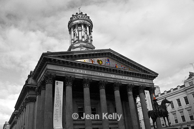 Gallery of Modern Art, Glasgow - 4236 bwcs - Black and white