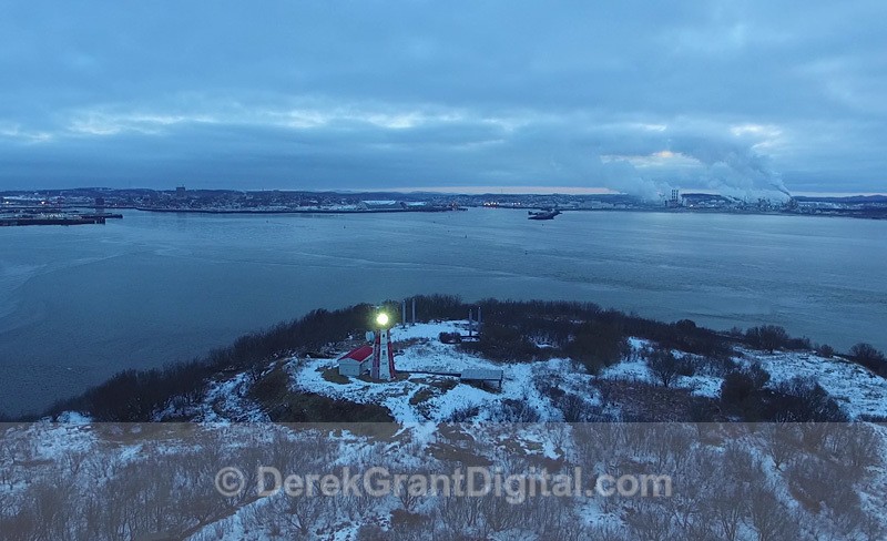 Partridge Island Lighthouse looking towards Saint John - Partridge Island National Historic Site