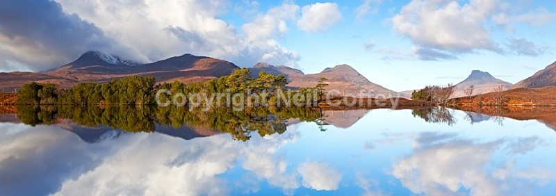 The Coigach Hills and Stac Pollaidh, Inverpolly Forest, HIghland - Panoramic format