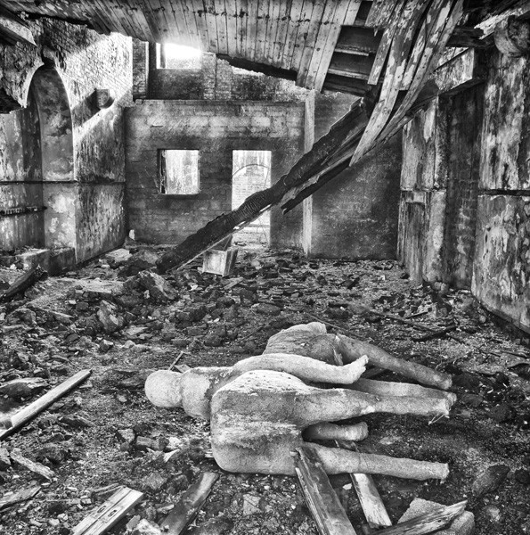 Fine Art Monochrome Of Model Horse, Spike Island, Co. Cork.