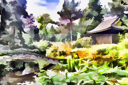 Japanese Garden 2 - Impressionist