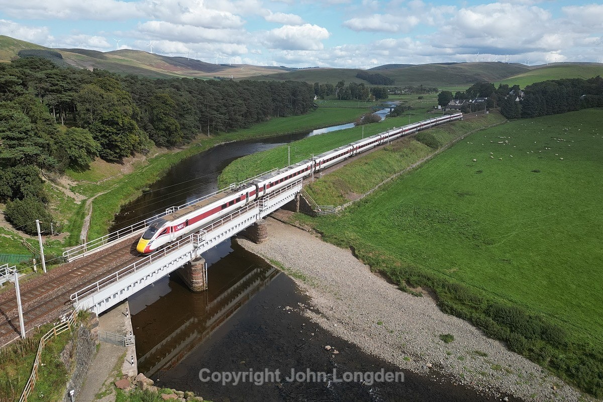 JL - 12.9.23 801217 3S21 Carlisle - Edinburgh, Clyde Bridge - West Coast Main Line (north to south)