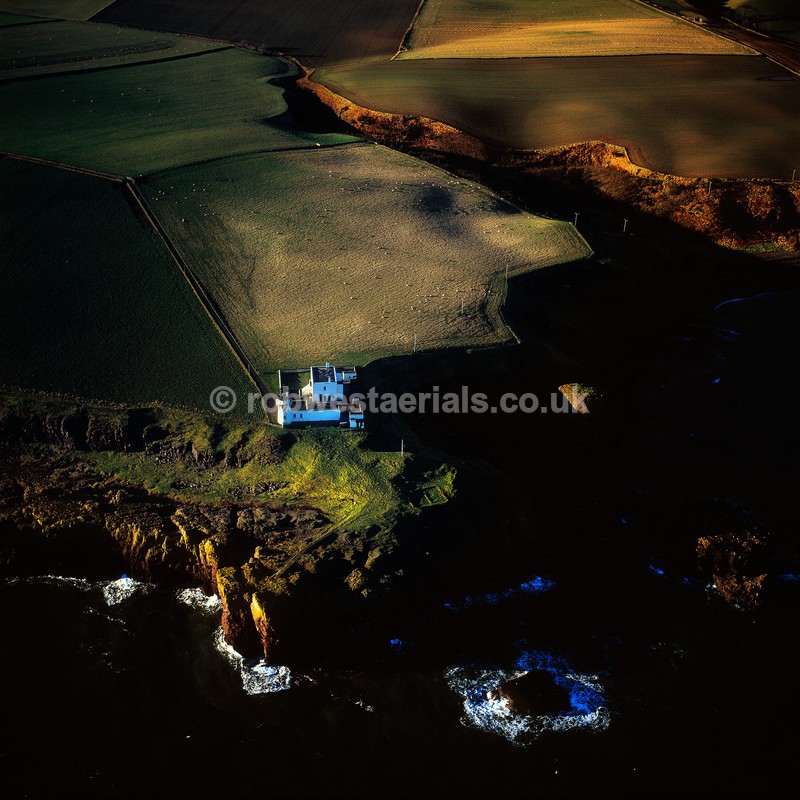 aerial pictures of Scotland east coast coastline lighthouse